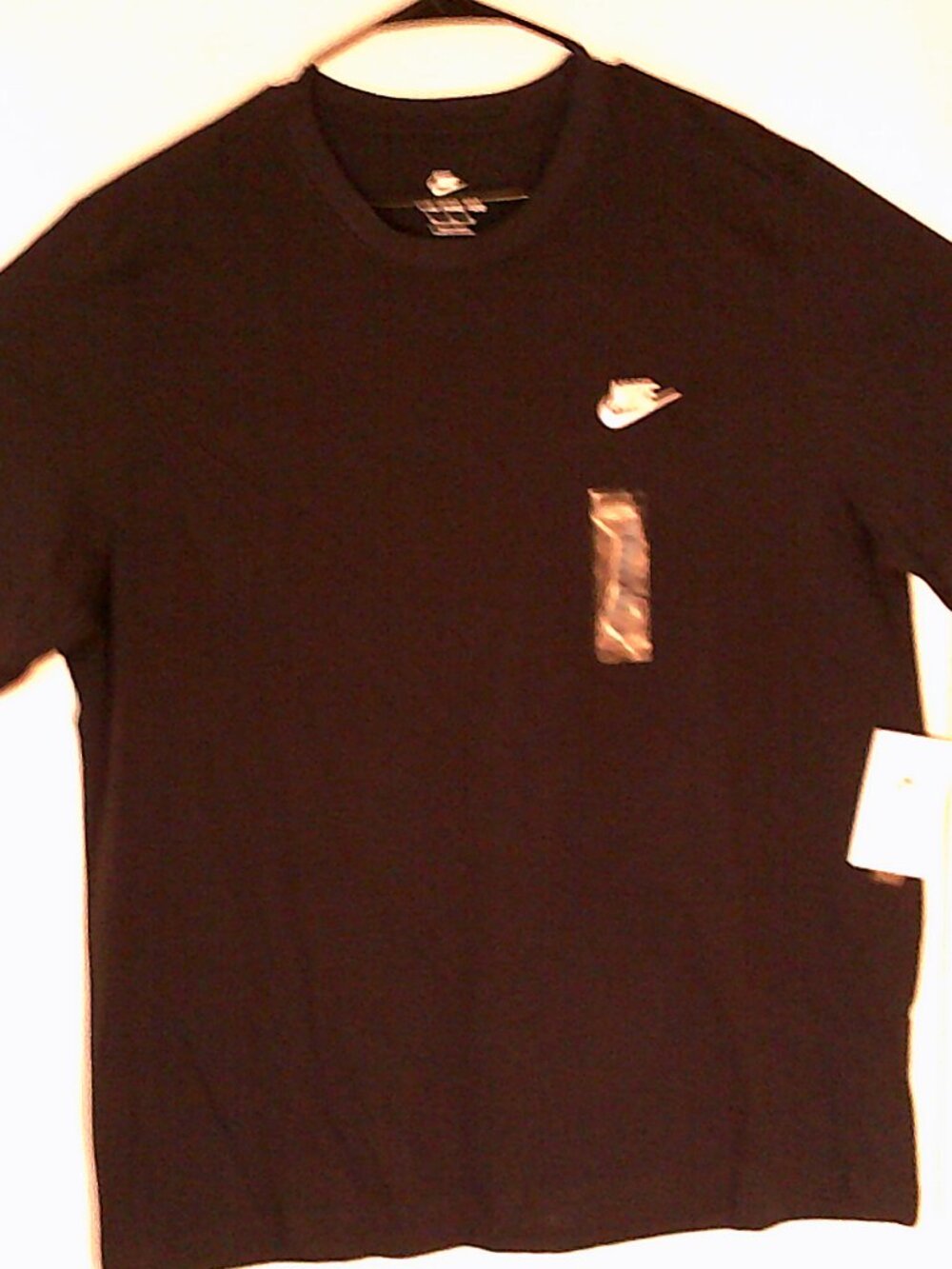 NEW NIKE SPORTSWEAR "Club Embroidered Tee" MEN'S BLACK T-SHIRT XL AR4997-013